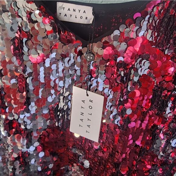 Tanya Taylor Becca Dress in Hot Pink sequins - Picture 8 of 16